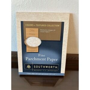 Southworth Parchment Specialty Paper Copper 15 Sheets 24lb 8.5 x 11 Laser Inkjet